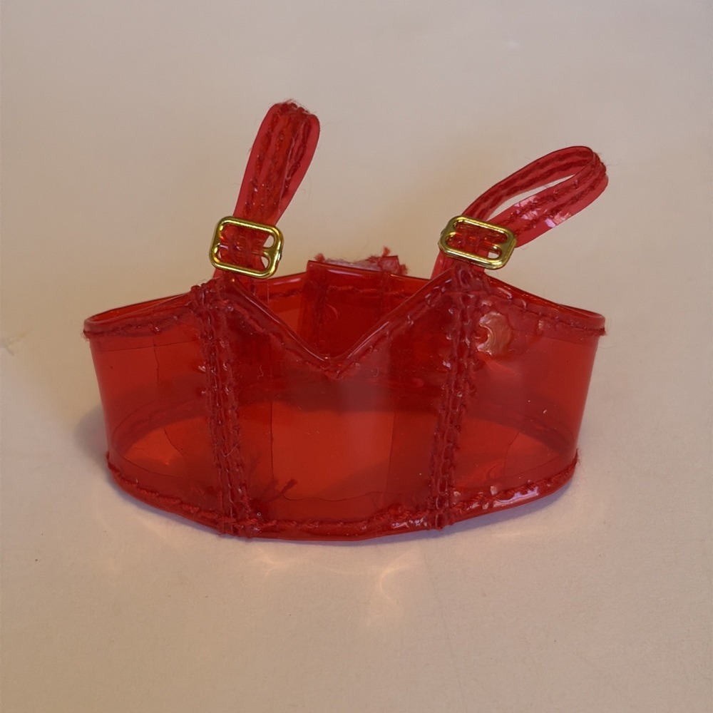 Unbranded‎ Clear Red See-Through Top Vinyl Like Barbie